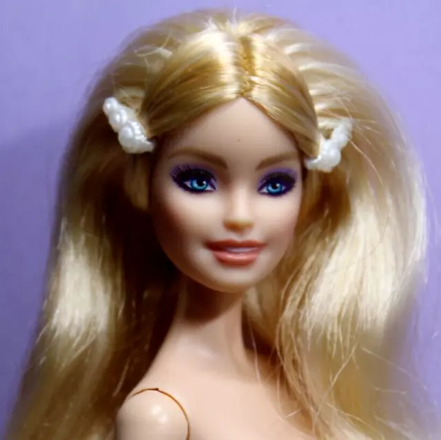 Barbie Doll Nude Model Muse Blonde Hair W Clip Blue Eyes Painted Nails