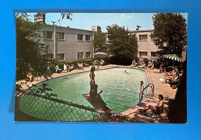 FORT WORTH Texas TX LORING HOTEL Vintage Postcard pool