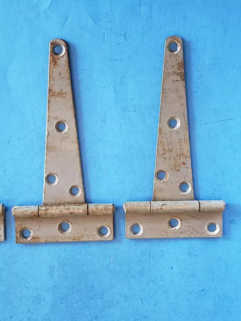 Vintage Barn Door T Strap Hinges 7 1/4" Long 3" Barrel for a Shed/Gate Set of 3 2