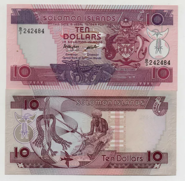 Solomon 10 Dollars 1986 Pick 15 A Unc