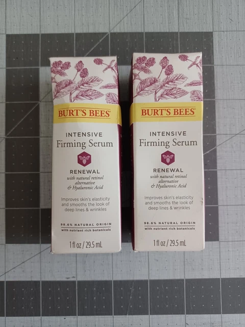 Lot Of 2 Burt's Bees Renewal Intensive Firming Serum 1.0 oz. NEW