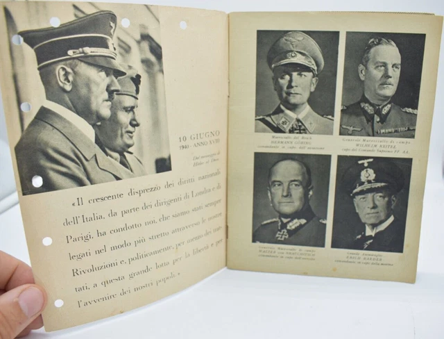 Depliant di propaganda del fascismo Italia Le forze armate germaniche 1941 raro