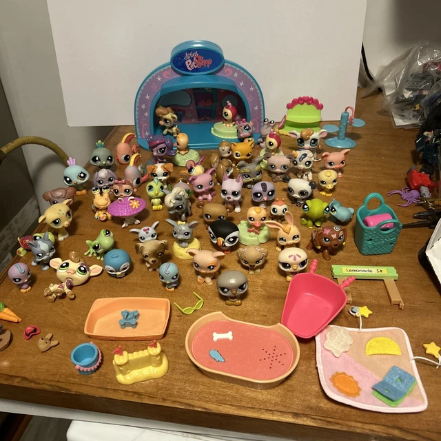 LPS LITTLEST PET Shop Lot Of 57 Animals And Tons Of Accessories 249.95