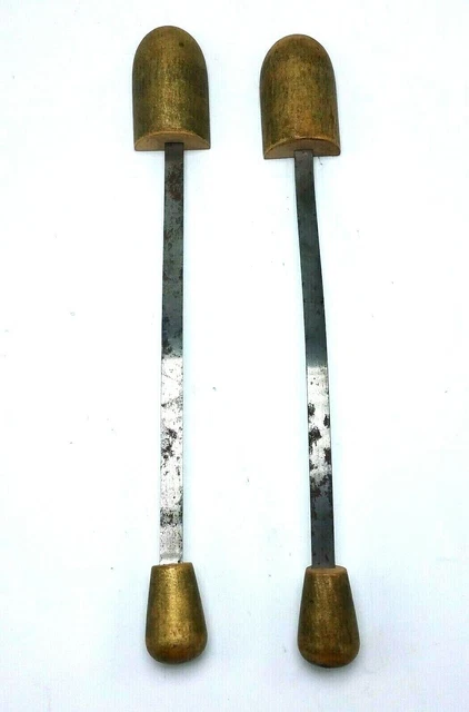 Vintage Pr. Ladies Mid-Century Shoe Stretchers Shoe Tree Shoe Forms Wood & Metal