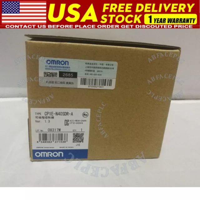 1PC New Omron CP1E-N40SDR-A PLC Module CP1EN40SDRA In Box Expedited Shipping