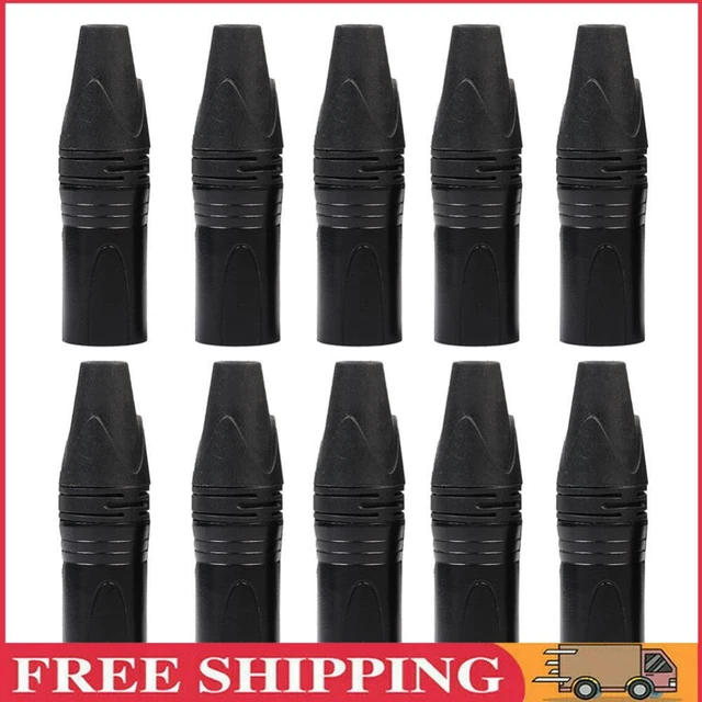 10pcs DIY Microphone XLR 3Pin Male Plug Connector Cable Solder Plug MIC Adapter