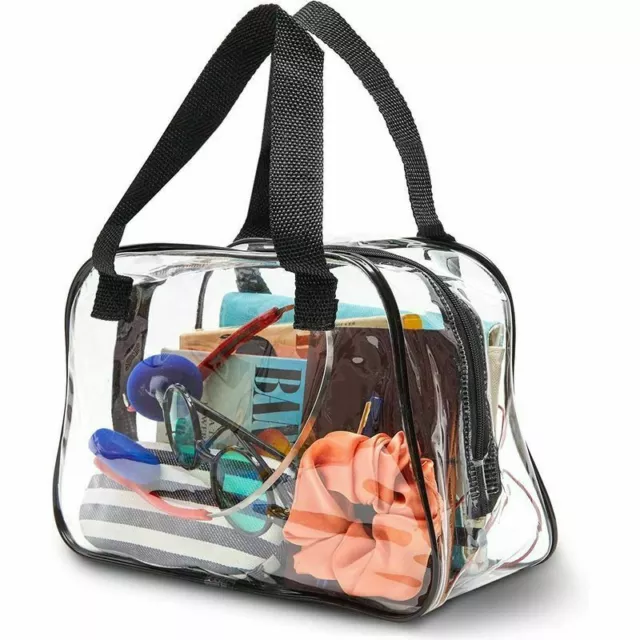 Clear Stadium Approved Tote Bag, Transparent Small Handbag for Travel & Concert