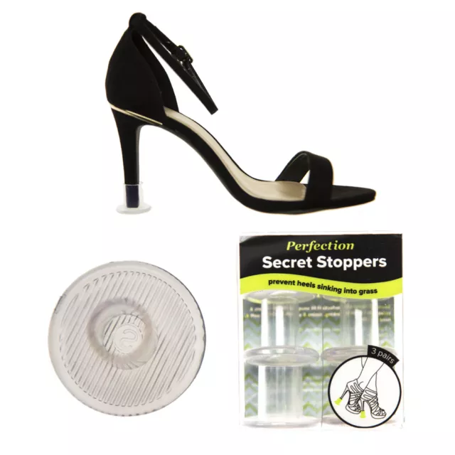 Perfection Secret Stoppers Invisible Heel Protectors For High Heels 3 Pairs