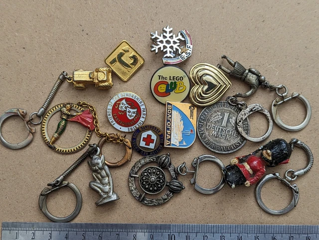 Keyrings And Enamel Pin Badges - Little Job Lot, Mainly Vintage