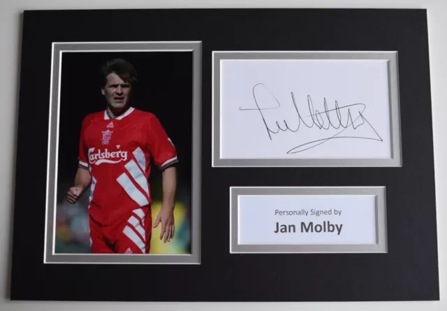 Jan Molby Signed Autograph A4 photo display Liverpool Football Sport AFTAL COA