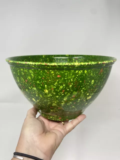 Tazón de basura de melamina verde confeti moteado Rachael Ray