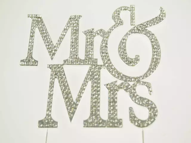 Bling Wedding Cake Topper Crystal Diamond Rhinestone English Spanish Baby Shower