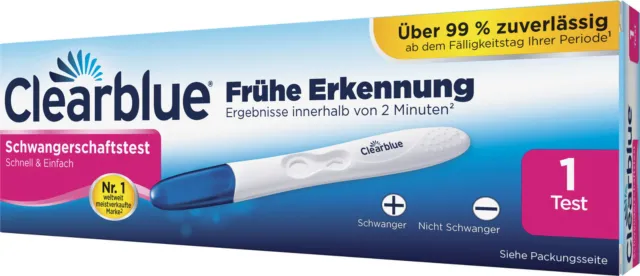 1x Clearblue Schwangerschaftstest Schnell & Einfach Frühe Erkennung