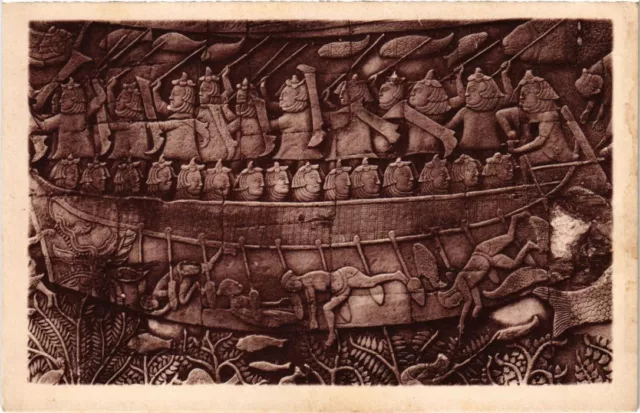 CPA AK Cambodia Bayon, South Gallery Bas-Relief INDOCHINA (1283617)