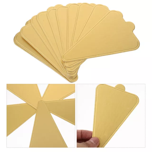 100 Gold Triangle Mini Cake Base Boards for Wedding Birthday Party-IR