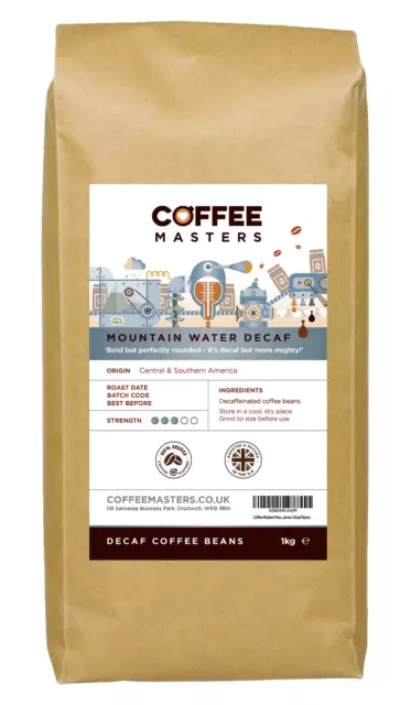 Coffee Masters - Mountain Water Decaffeinated Coffee Beans (1x1kg)