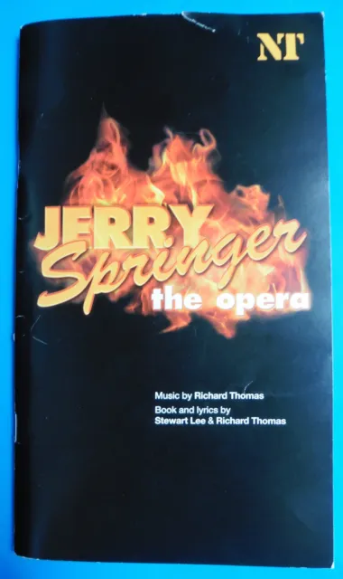 Jerry Springer The Opera Original National Theatre Programme 2003 Bedella, Jiear