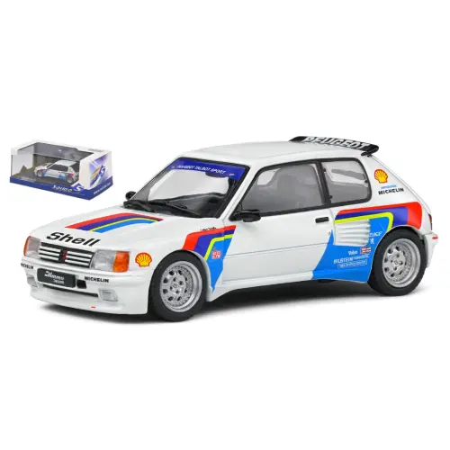 PEUGEOT 205 GTi DIMMA RALLY TRIBUTE 1992 WHITE 1:43 Solido Auto Rally Die Cast