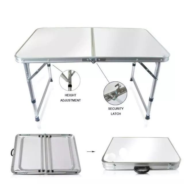 Aluminum Folding Table 4'Portable Indoor Outdoor Picnic Party Camping Tables NEW