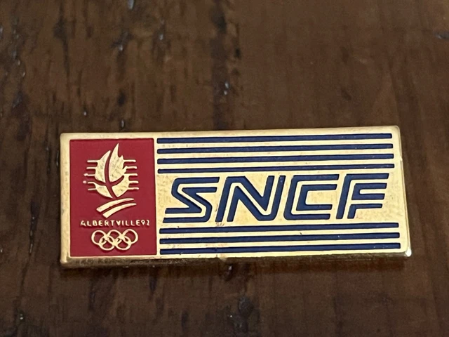 Pin's SNCF Train Olympique Albertville 92 - Rare 38x14 - COJO