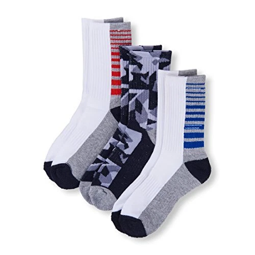 Boys' Big 4876 Crew Socks (Pack, Multi Clr 6146, Size 0.0 qkd2
