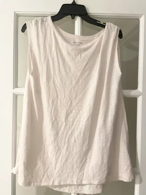 eileen fisher organic linen tank shirt top women xs