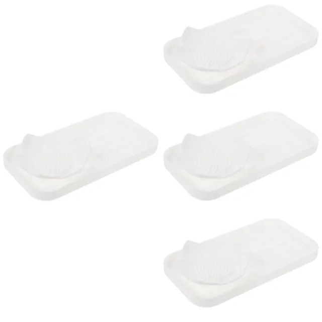 4 set sapone vassoio drenante in silicone per portapiatti portatile