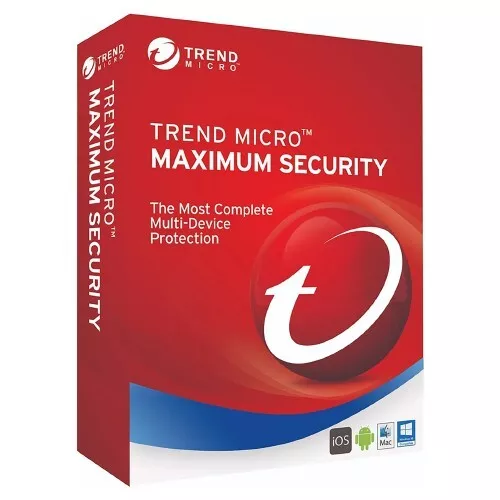 Trend Micro Maximum Security 2024 1 3 5 10 PC Devices 1 2 Years (CARD BY POST)