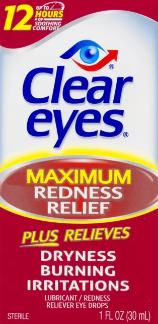 Clear Eyes Maximum Redness Relief Eye Drops 1.0 Fl. Oz