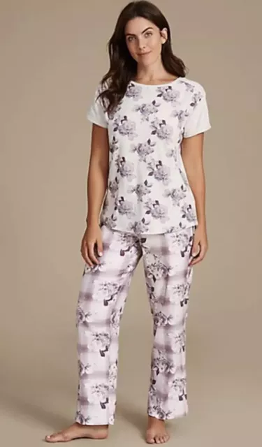 M&S Collection Floral Pyjamas Size 12 BRAND NEW RRP £30
