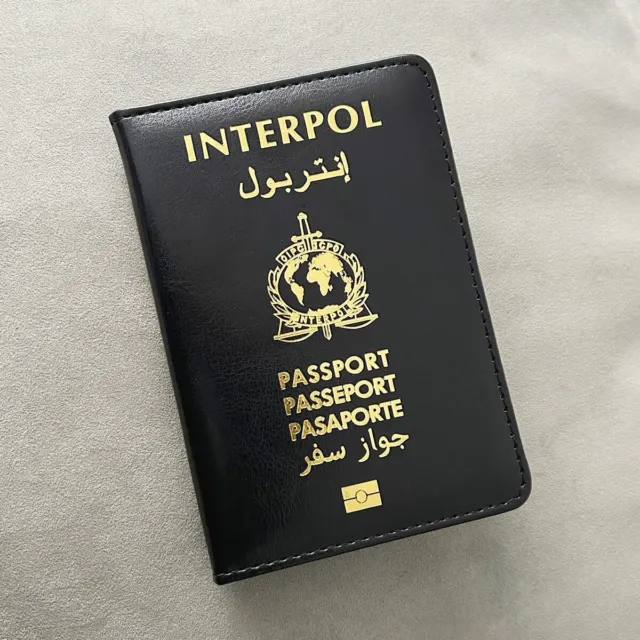 International Police Organization Passport Cover Interpol Document Badge Police