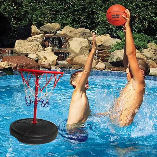 √ Kids Inflatable Basket Ball Swimming Pool Float Game Basketball Water Sports