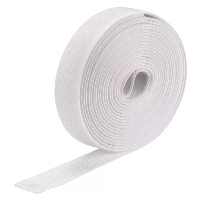 Sergé Élastique 1" 4 Yard 1 Rouleau Ruban Cordon Blanc pour Bandeau Ceinture