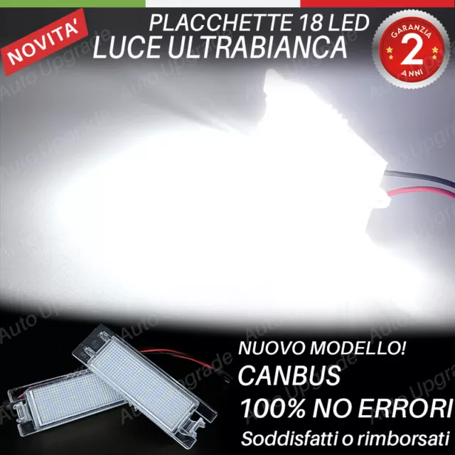 Coppia Placchette Plafoniere 18 Led Luci Targa Canbus Per Fiat Bravo Mk2 Croma