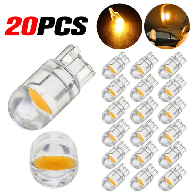 Amber-20* T10 LED COB Wedge Car-Interior Dome Reading Map Bulb Light W5W 168 194