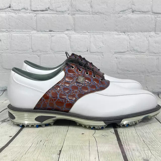 FOOTJOY DRYJOYS TOUR Golf Shoes 53677 White Brown Croc Men s New Choose Size 139.99 PicClick