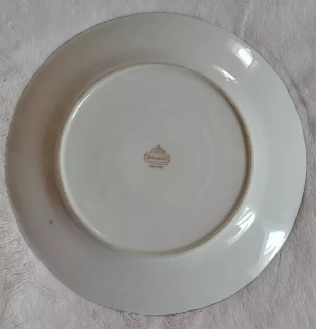 Vintage LM Royal Halsey Very Fine 8 inch plate with gold tone trim and fruit 2