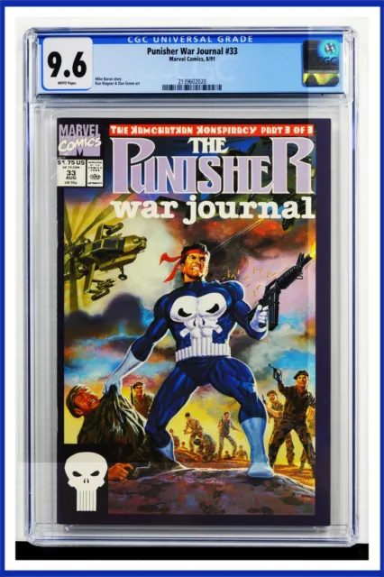 Punisher War Journal #33 CGC Graded 9.6 Marvel August 1991 Comic Book