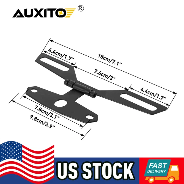 Motorcycle Folding License-Plate Holder Tail Rear Light Bracket Mount Adjustable
