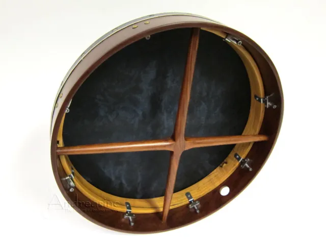 Roosebeck 18" Bodhran Drum Tunable Sheesham w/ Tipper - Cross-Bar