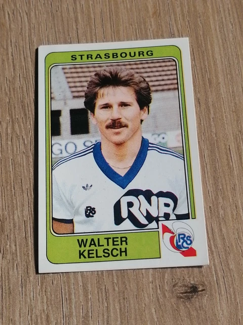 16 Images Panini Foot 1986 – Équipe Complète Strasbourg – Autocollants Vintage