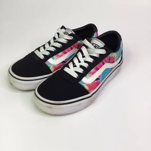 Vans Old Skool Girls Spiral Tye Dye Multi Color Skate Shoes Canvas Size 13