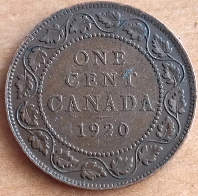 TWO (2) 1920 1C BN Canada George VI Canadian One Cent Coins