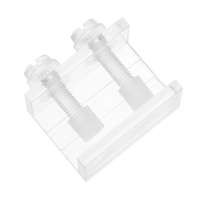 2 Pcs Fish Tank Background Clip Acrylic Aquarium Clear Fixing Clamp Divider
