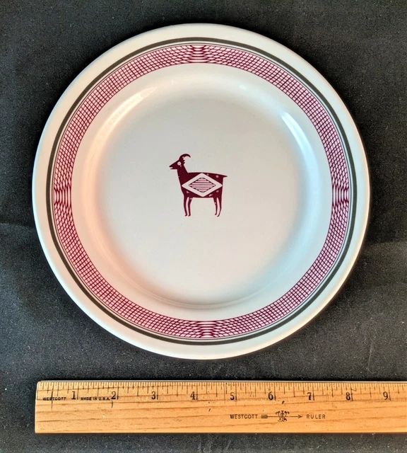 Salad Plate, Deer design, MIMBRENO, designed for Santa Fe RR