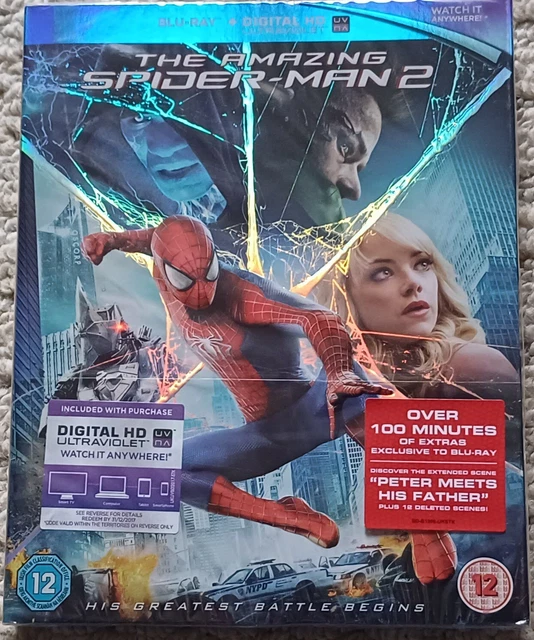 The Amazing Spider-Man 2 Blu-Ray + Slip Cover Andrew Garfield New & Sealed