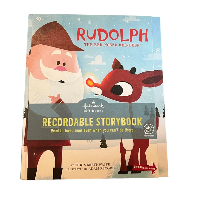 Rudolph The Red-Nosed Reindeer Recordable Storybook Voice Save By Hallmark Gift