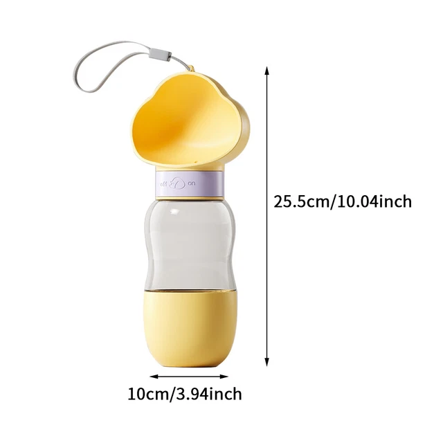 Drinker Feeder Travel With Lanyard Leakproof Pet Water Bottle Dog Cat Plastic