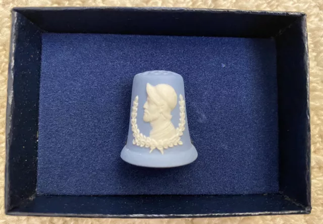 NIB WEDGWOOD THIMBLE BLUE JASPERWARE - KINGS & QUEENS OF ENGLAND - 4 Stephen 3