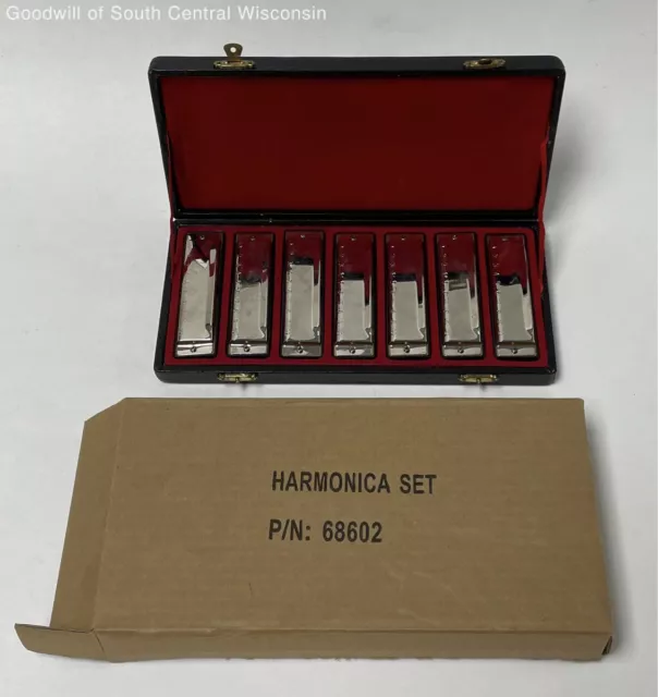 7 pc Harmonica Set in Deluxe Box (Keys A-G)